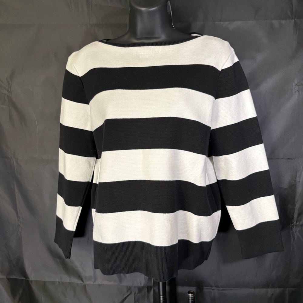 Ralph Lauren Monochrome Knit Top XL - Picture 3 of 9